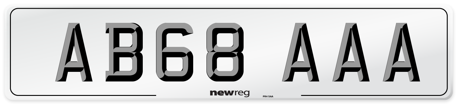 AB68 AAA Number Plate from New Reg